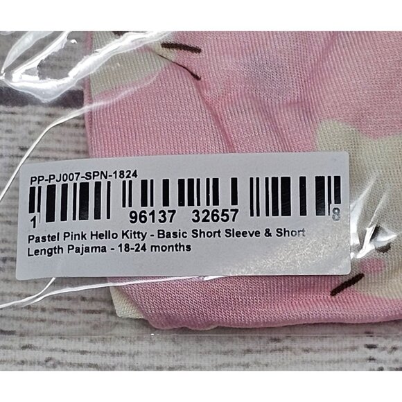 NWT Posh Peanut Pastel Pink Hello Kitty Short Sleeve & Shorts Girls Pajamas Size - Picture 4 of 5